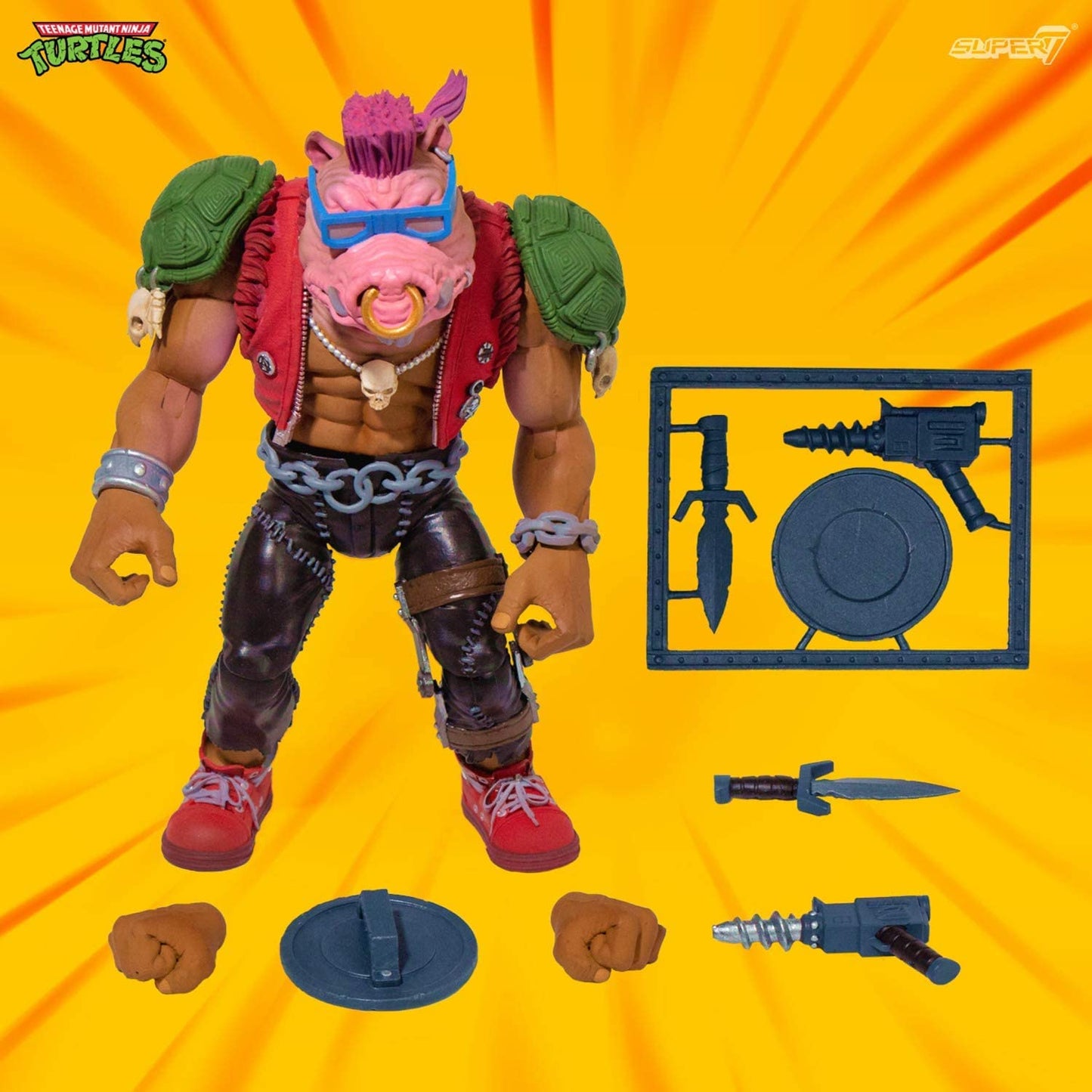 Super7 Bebop Ultimates Action Figure – TMNT 7-Inch Collectible (Multicolor)