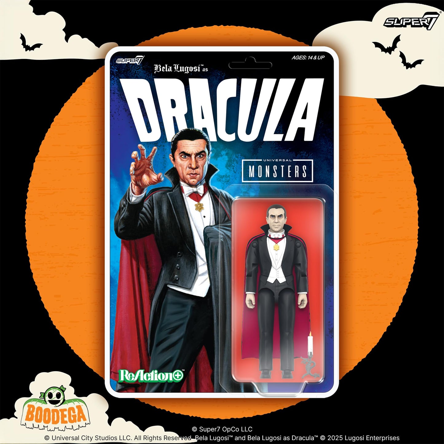 Super7 Reaction+ Dracula 3.75" Universal Monsters Action Figure with Candelabra