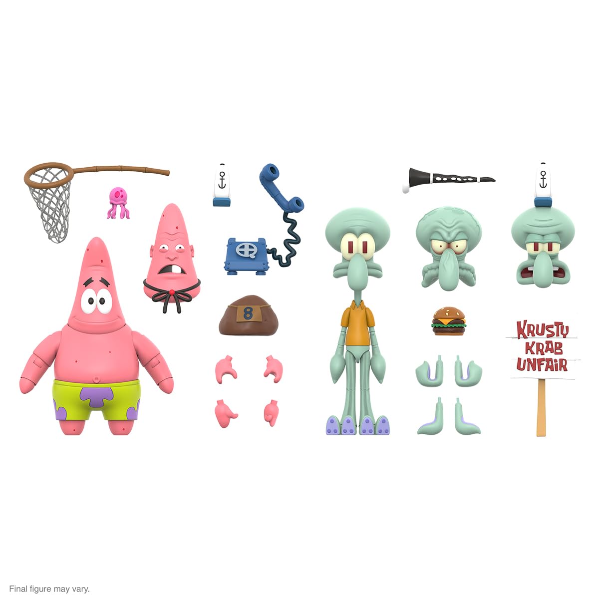 Super7 ULTIMATES! Patrick Starr Figure – 7-Inch SpongeBob Collectible with Accessories