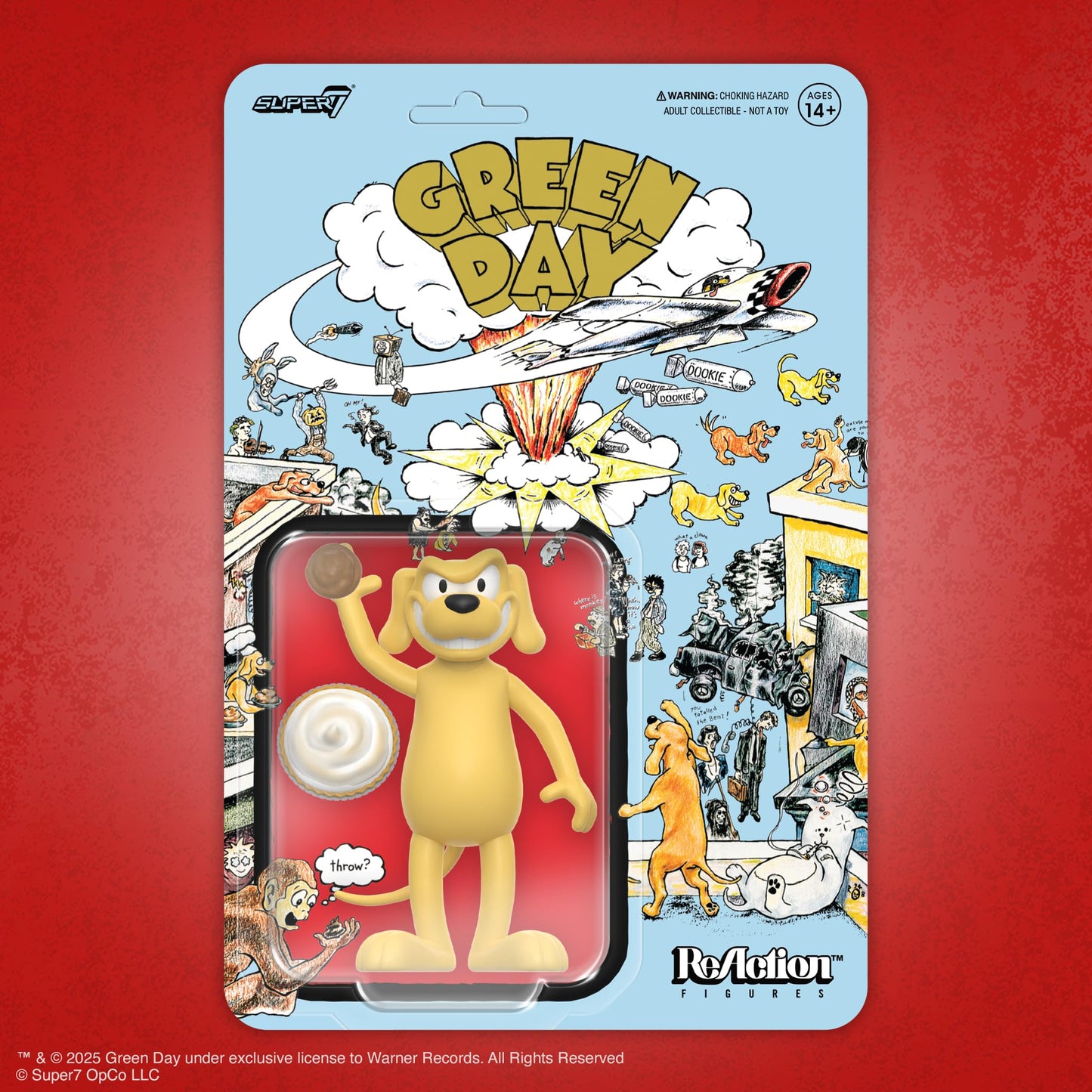 Super7 Reaction Figure Green Day Dookie Dog – 3.75-Inch Retro Action Figure with Accessories