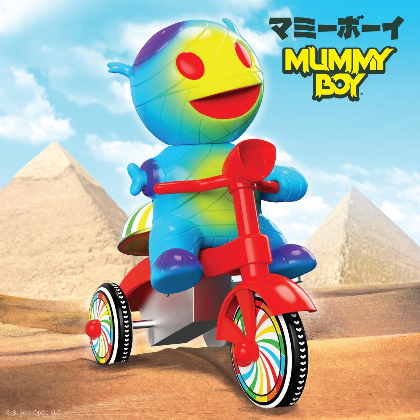 Super7 Mummy Boy with Wind-Up Red Trike – 5-inch Super Cycles Figure