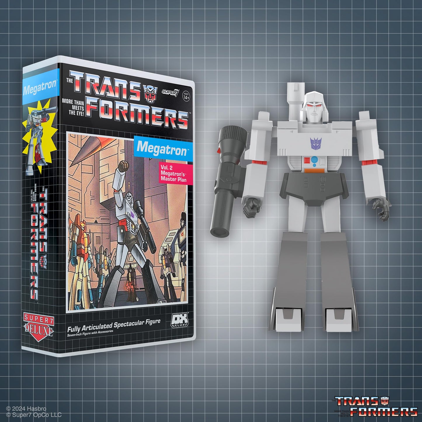 Super7 Transformers Deluxe Megatron VHS 7-inch Action Figure – Retro Cartoon Collectible