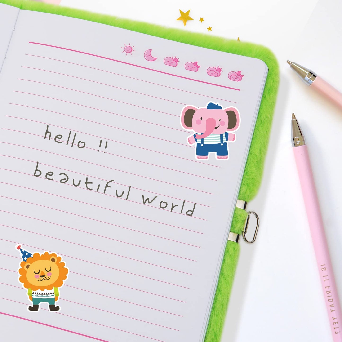 SuperStyle Journal Diary for Kids | Avocado Plush Diary with Lock, 64 Pages – Gift for Girls Aged 6-8