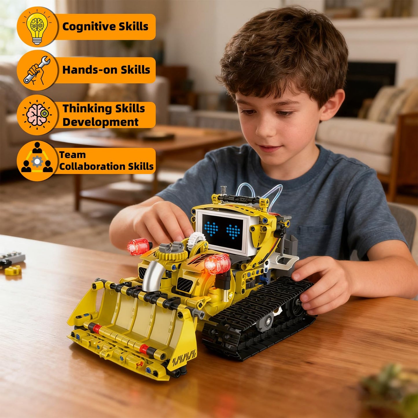 Suplanet 5-in-1 Programmable Robot Building Set for Ages 6-14 – Remote & App Control, LED Display (660 PCS)