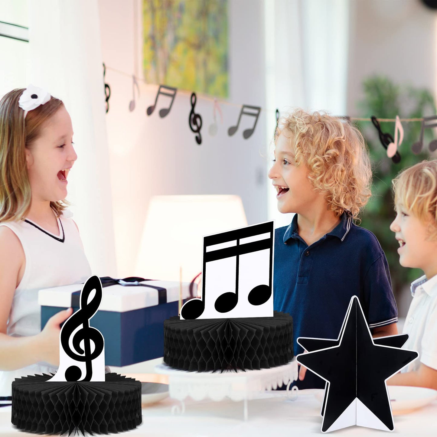 Sureio 8-Pack Music Note Centerpieces for Tables - Music Themed Party Decor