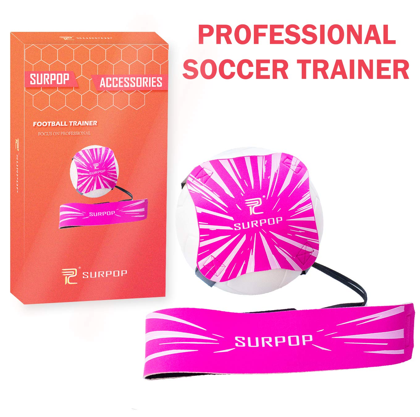 Surpop Solo Trainer for Soccer, Volleyball & Rugby – Adjustable Waist Belt