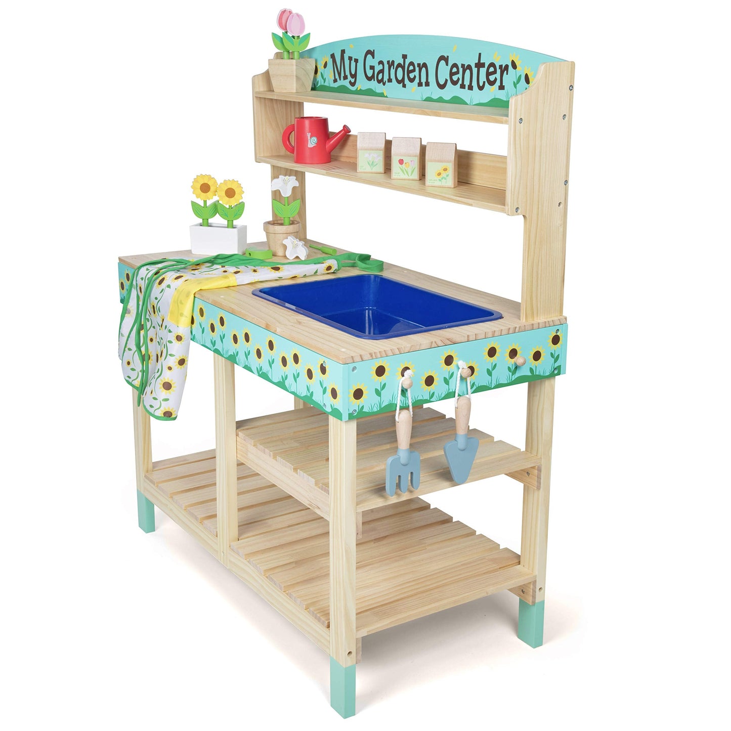 Svan Bloom & Grow Garden Center — Wooden 22-Piece Kids Garden Playset