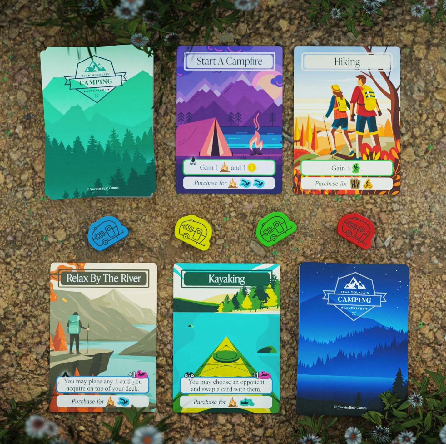Bear Mountain Camping Adventure | Family Board Game by SweaterBear Games | 1-4 Players, Ages 10+