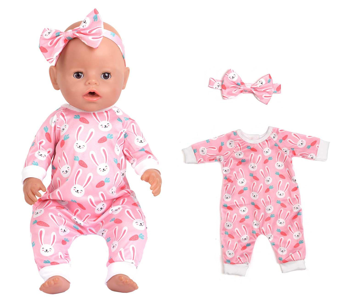Sweet Dolly 5-Piece Doll Outfit Sets for 14–18-Inch Dolls | Headbands Included