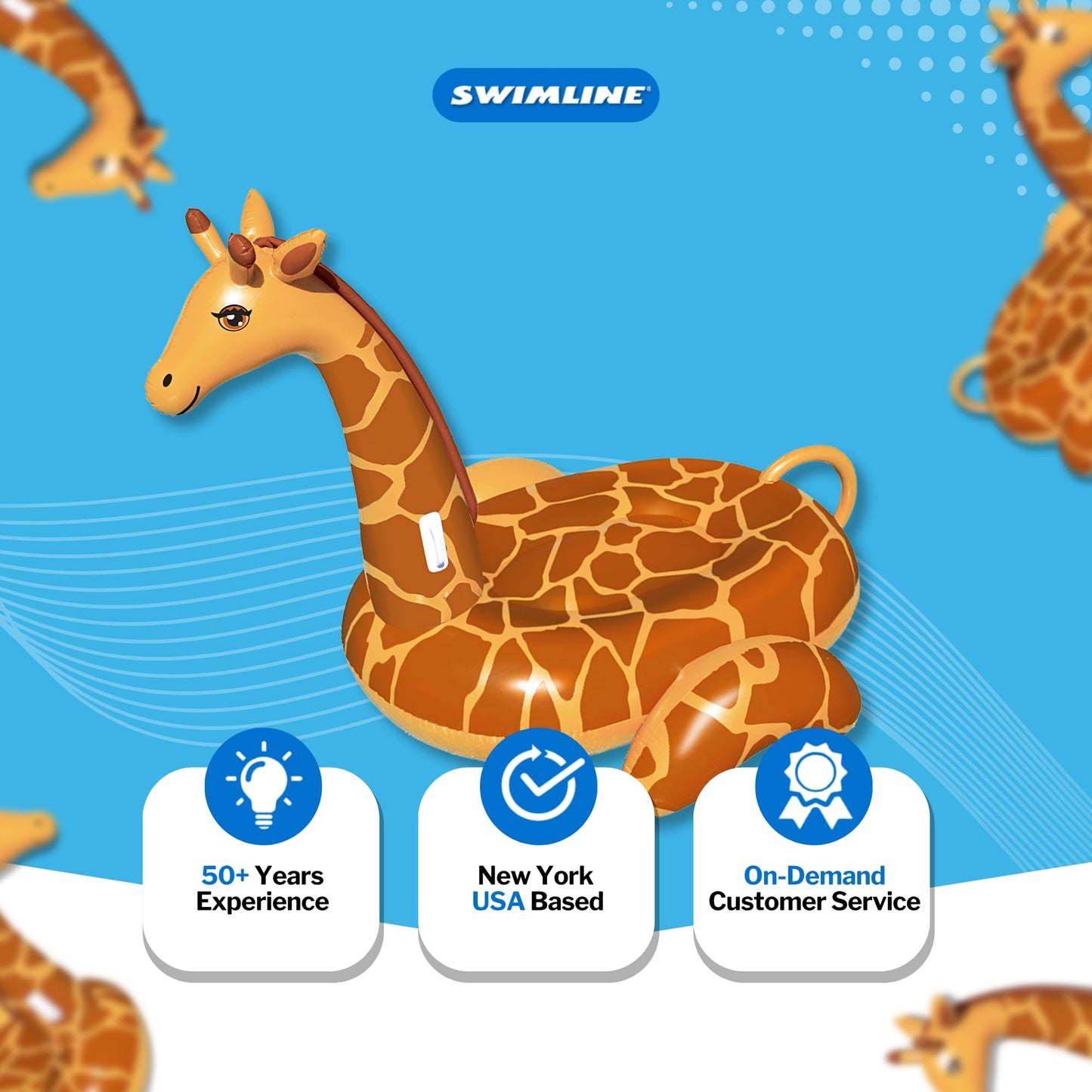 Swimline Original 90710 Giant Giraffe Pool Float – Ride-On Lounge