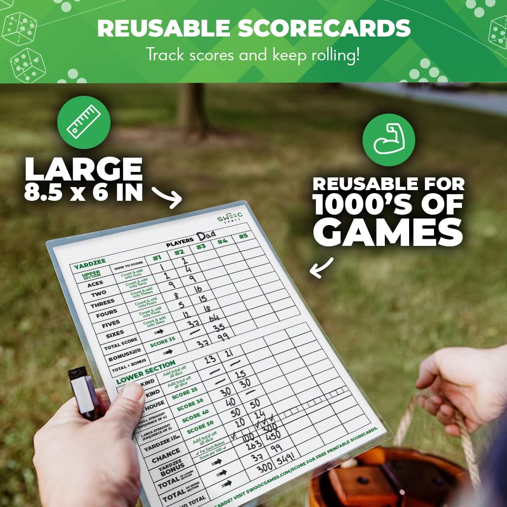 SWOOC Yard Dice Outdoor Game Set – 20+ Giant Games, Weather-Resistant