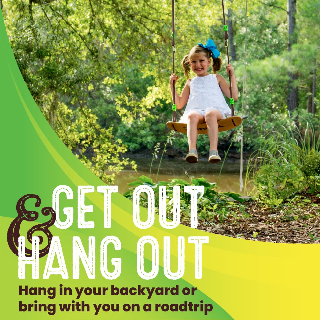 Swurfer Sway Wood Tree Swing – Maple Backyard Swing, Easy Setup, 150 lb Capacity