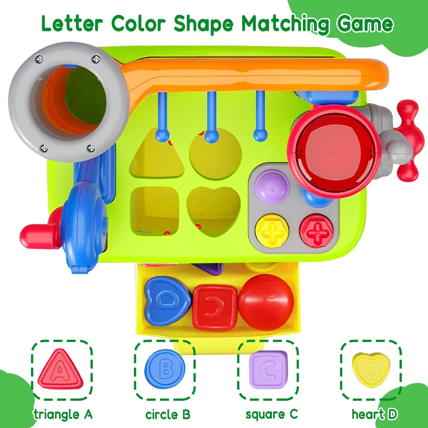 SYAOMUNLY Musical Learning Workbench Toy for 12–18 Months | Early Educational Tool Set for 1–2 Year Olds