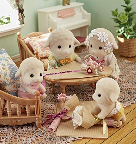 Sylvanian Families Sheep Family – 2022 NEW LINES | Mouton Family, 4 Articulated Figures