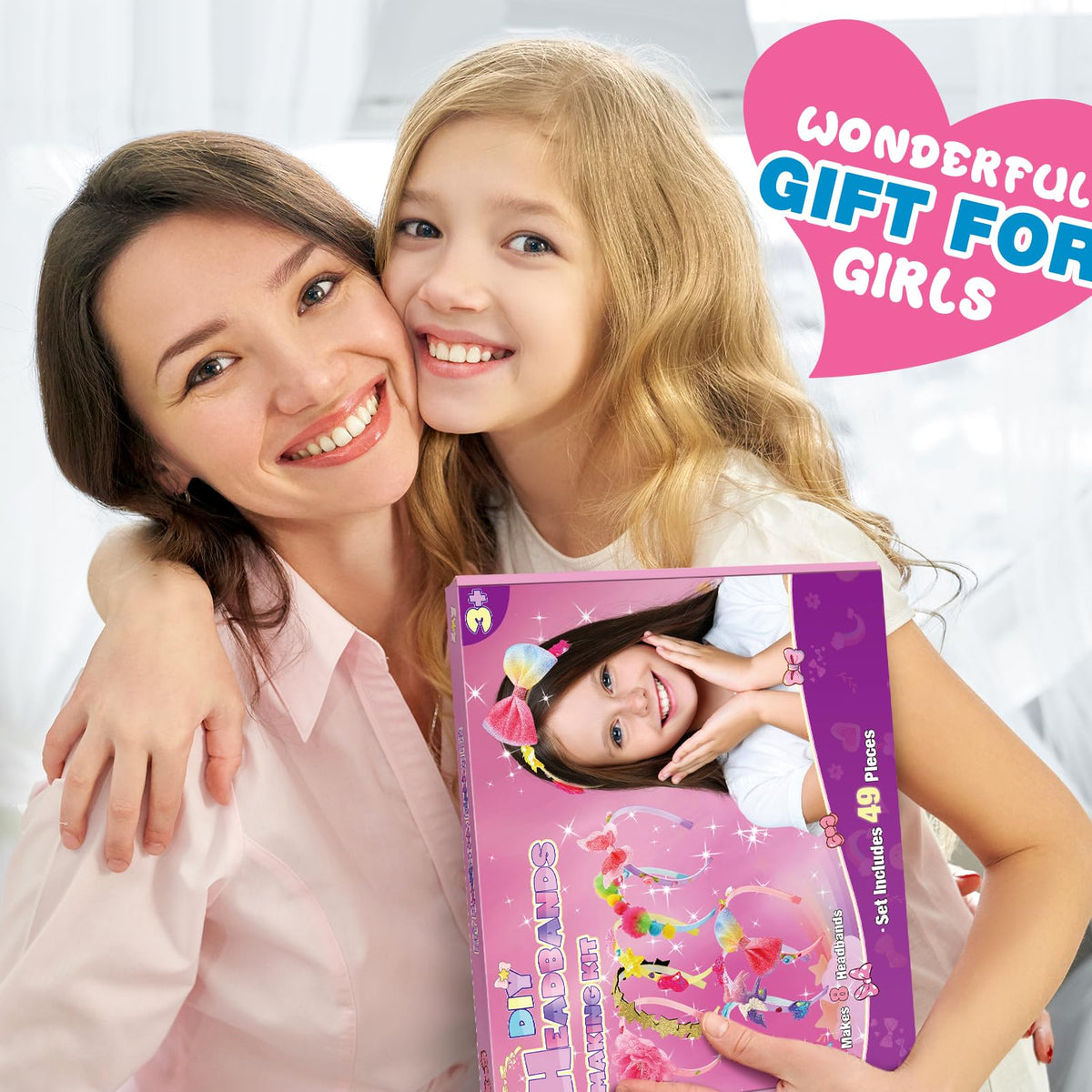 SYOKZEY Hair Accessories Headband Craft Kit – 49-Piece DIY for Girls 3-12