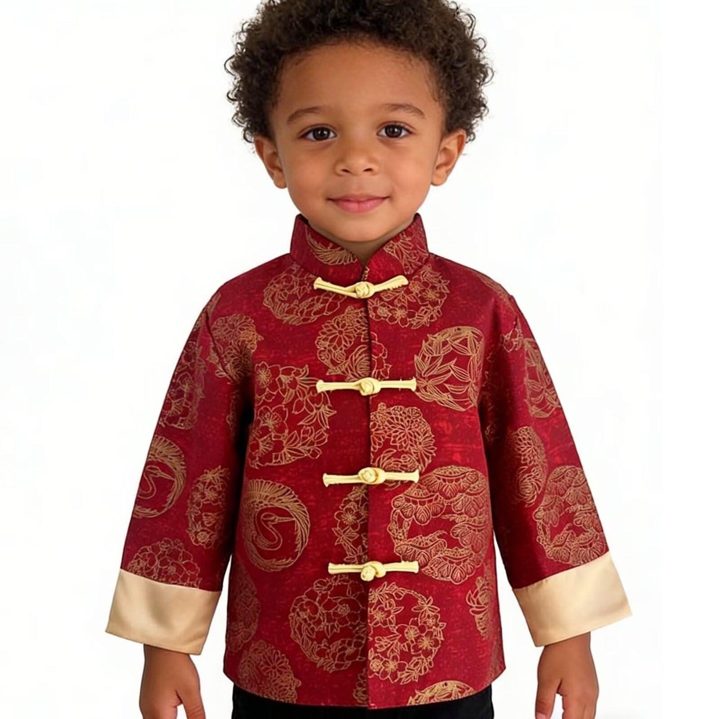 SZCQ Boys Lunar New Year Dragon Jacket - Tang Style Coat for Kids