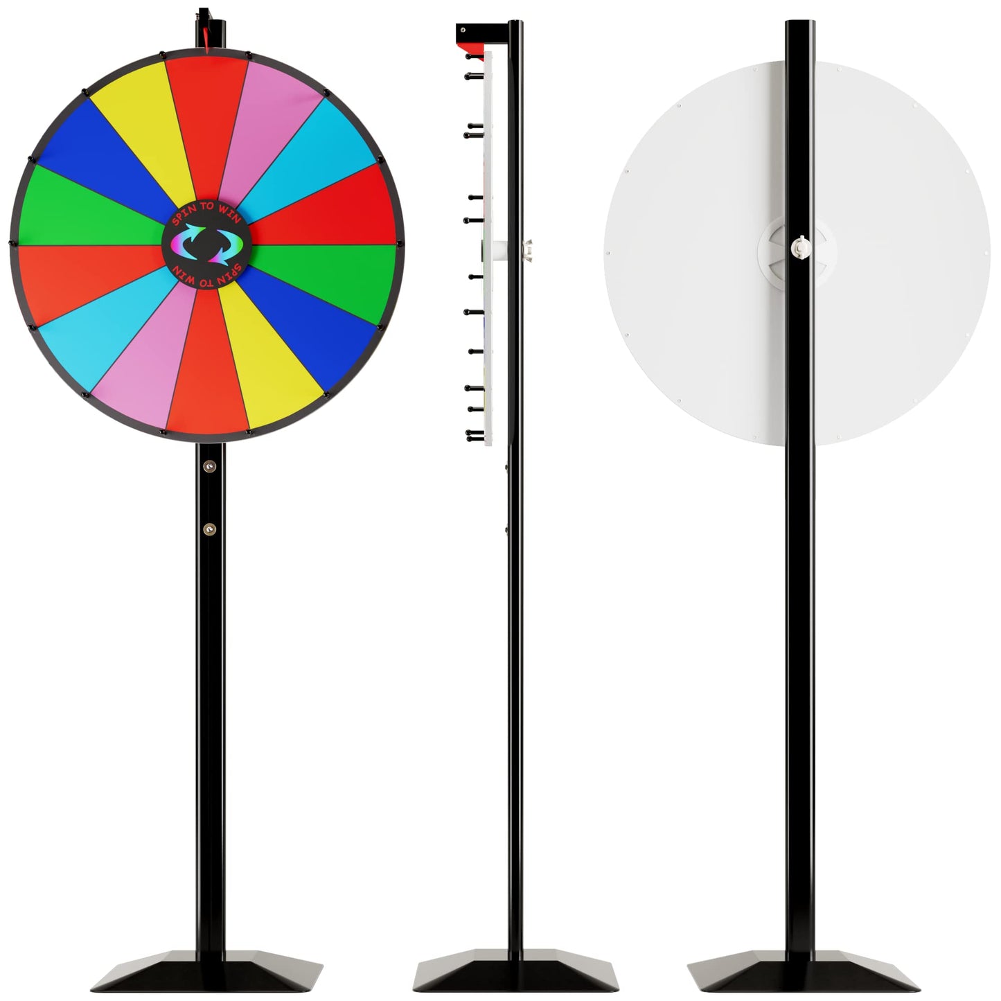 T-SIGN 24-Inch Dual-Use Spinning Prize Wheel – 14 Slots (Tabletop or Floor)