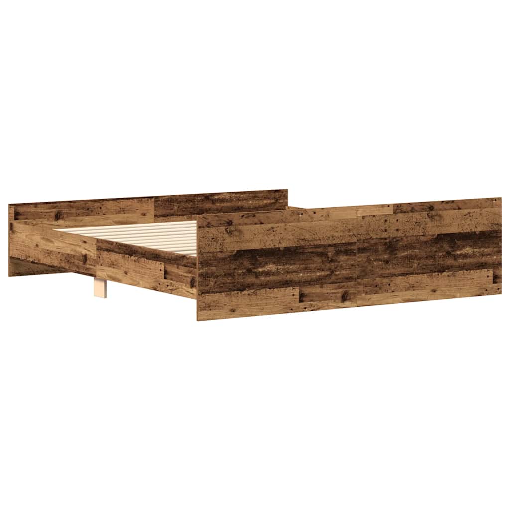 Modern Wooden Queen Size 160cm Bed Frame Base With Headboard & Footboard