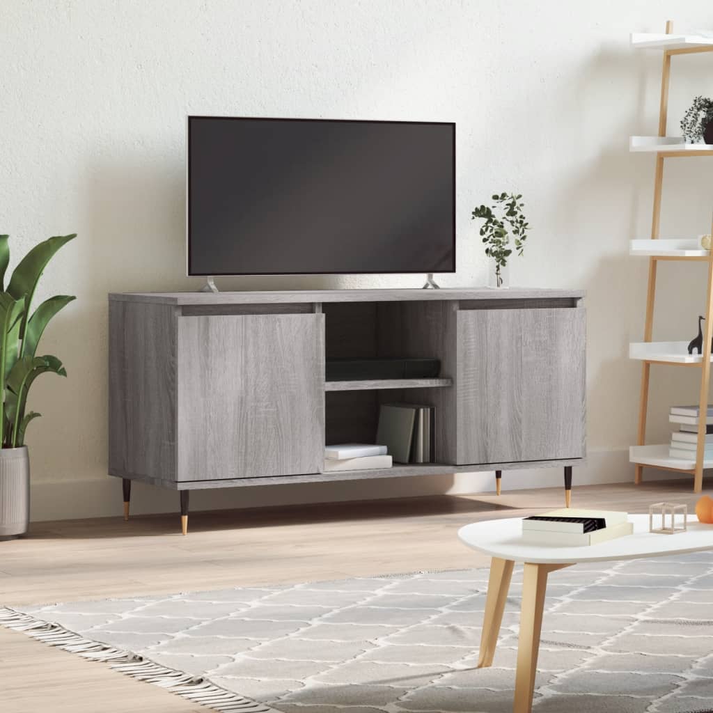 Modern Wooden 40 Inch TV Tele Stand Unit Cabinet With 2 Doors & Storage