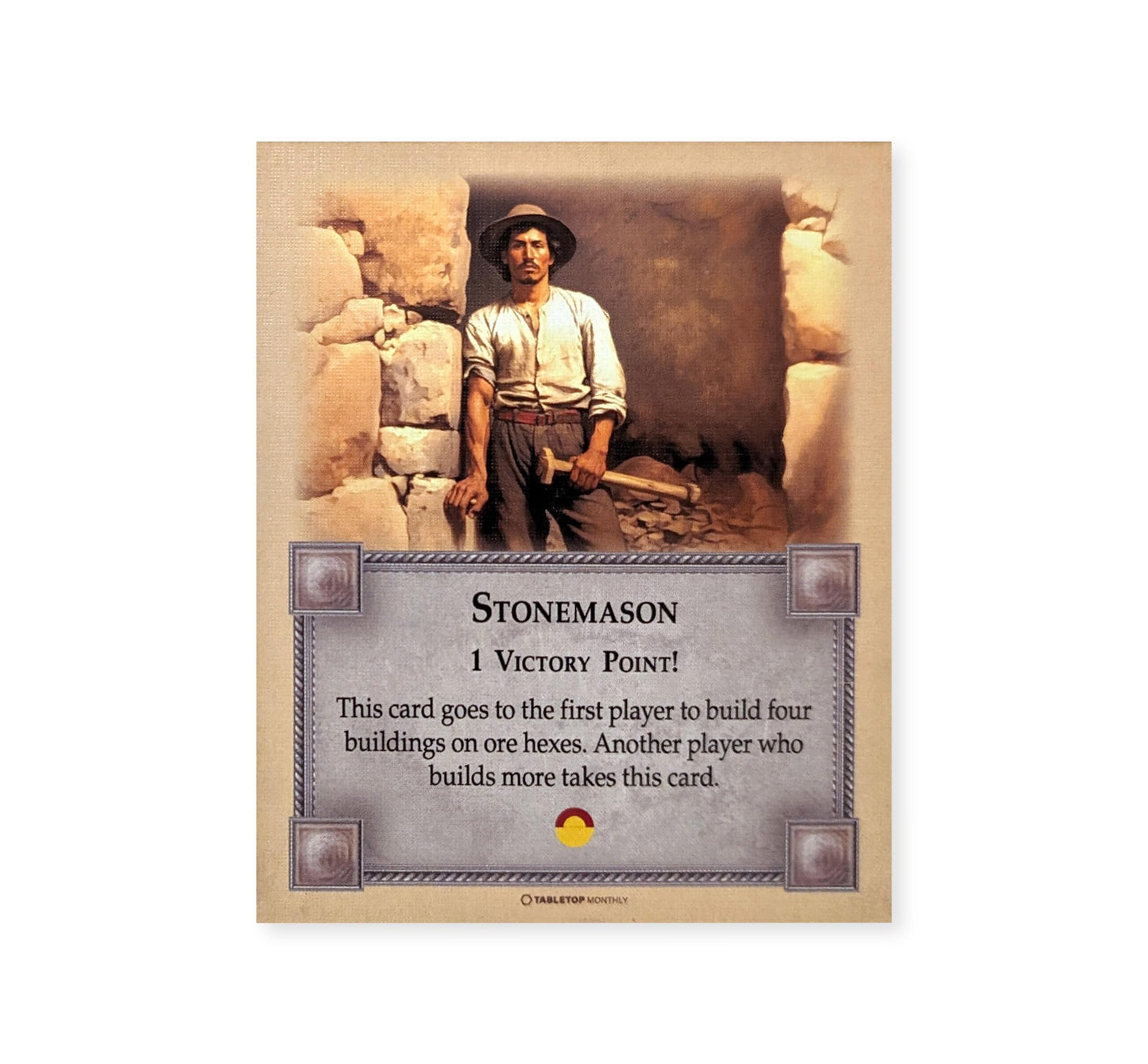 Tabletop Monthly Professions Victory Point Cards for Catan – Bricklayer, Stonemason, Farmer, Shepherd, Lumberjack | Compatible with Settlers of Catan 5th Edition & Expansions