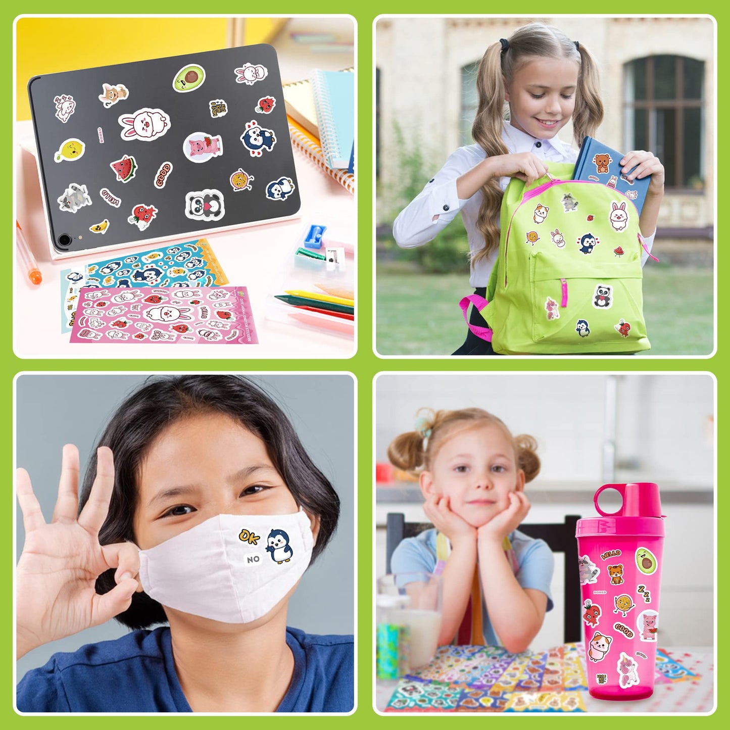 Tageenla Scratch and Sniff Stickers — 12 Scents, 48 Sheets, Cute Animal Emotions for Kids