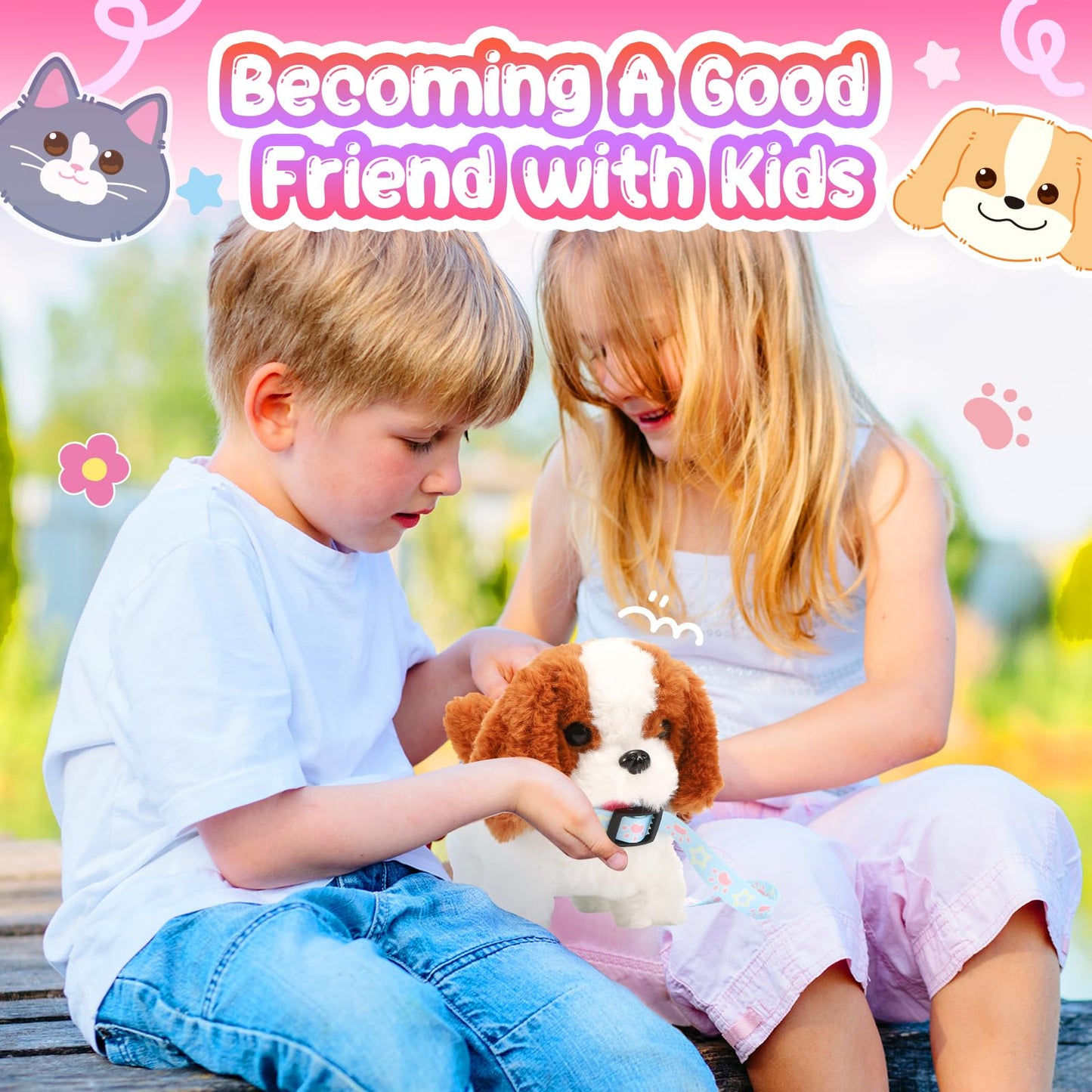 Tagitary Plush Puppy – Interactive Walking & Barking Dog Toy for Kids