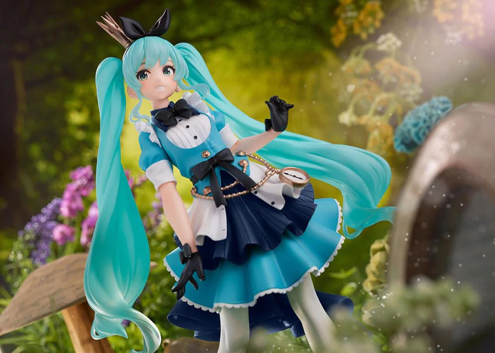 Taito Hatsune Miku Princess AMP Figure ~Alice ver.~ – Official Prize Figure with Base Stand