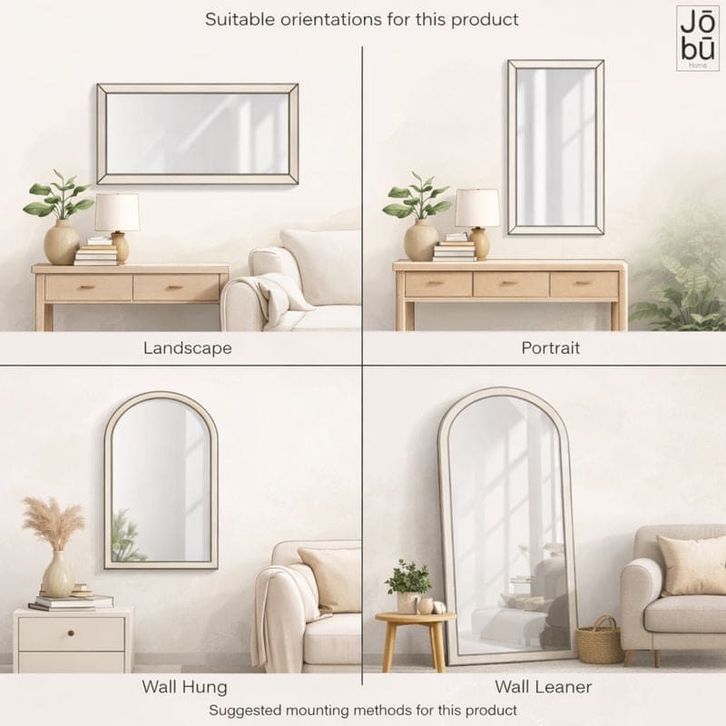 Takara - Full Length Black Metal Rectangle Mirror - 150cm x 60cm