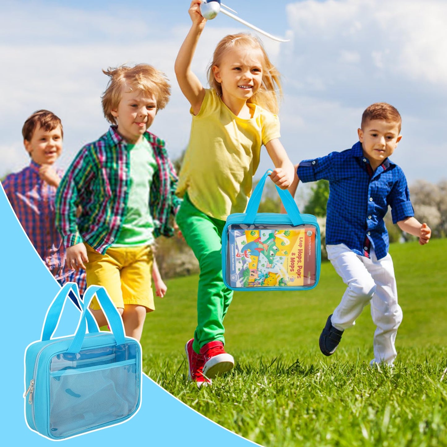 Taladad Carrying Case for LeapReader LeapFrog – Blue Portable Storage with Handle