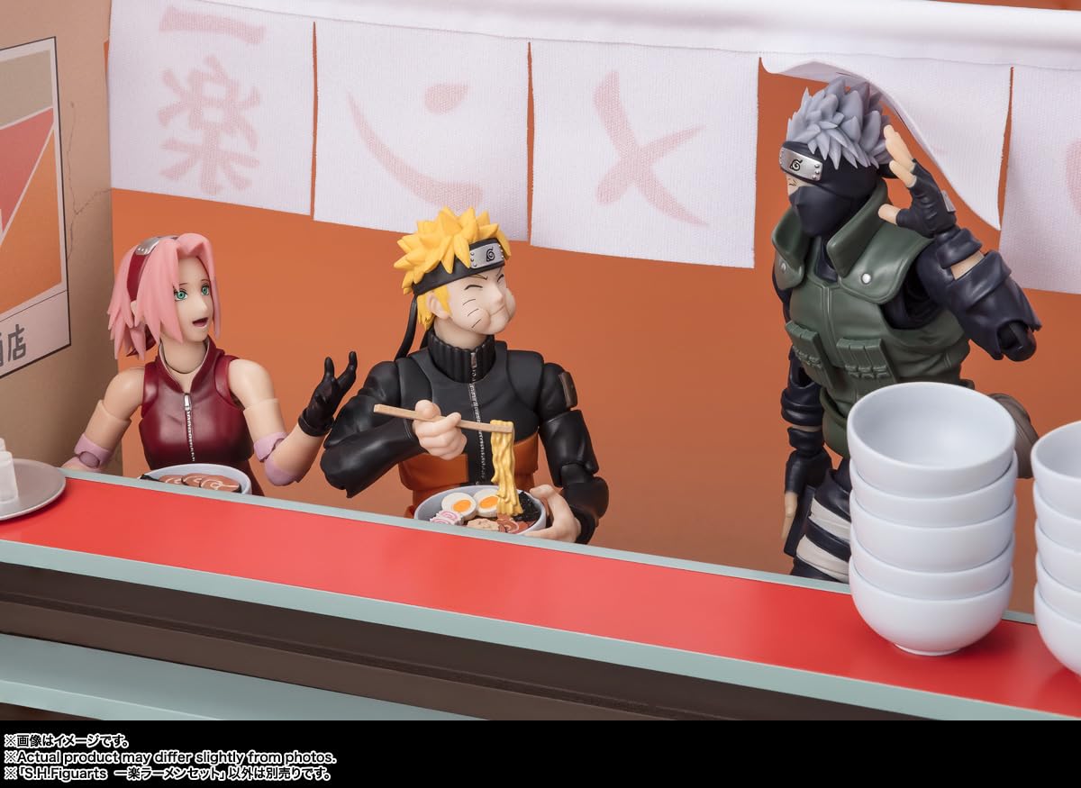 Tamashii Nations Naruto Ichiraku Ramen Set | S.H.Figuarts Action Figure Display