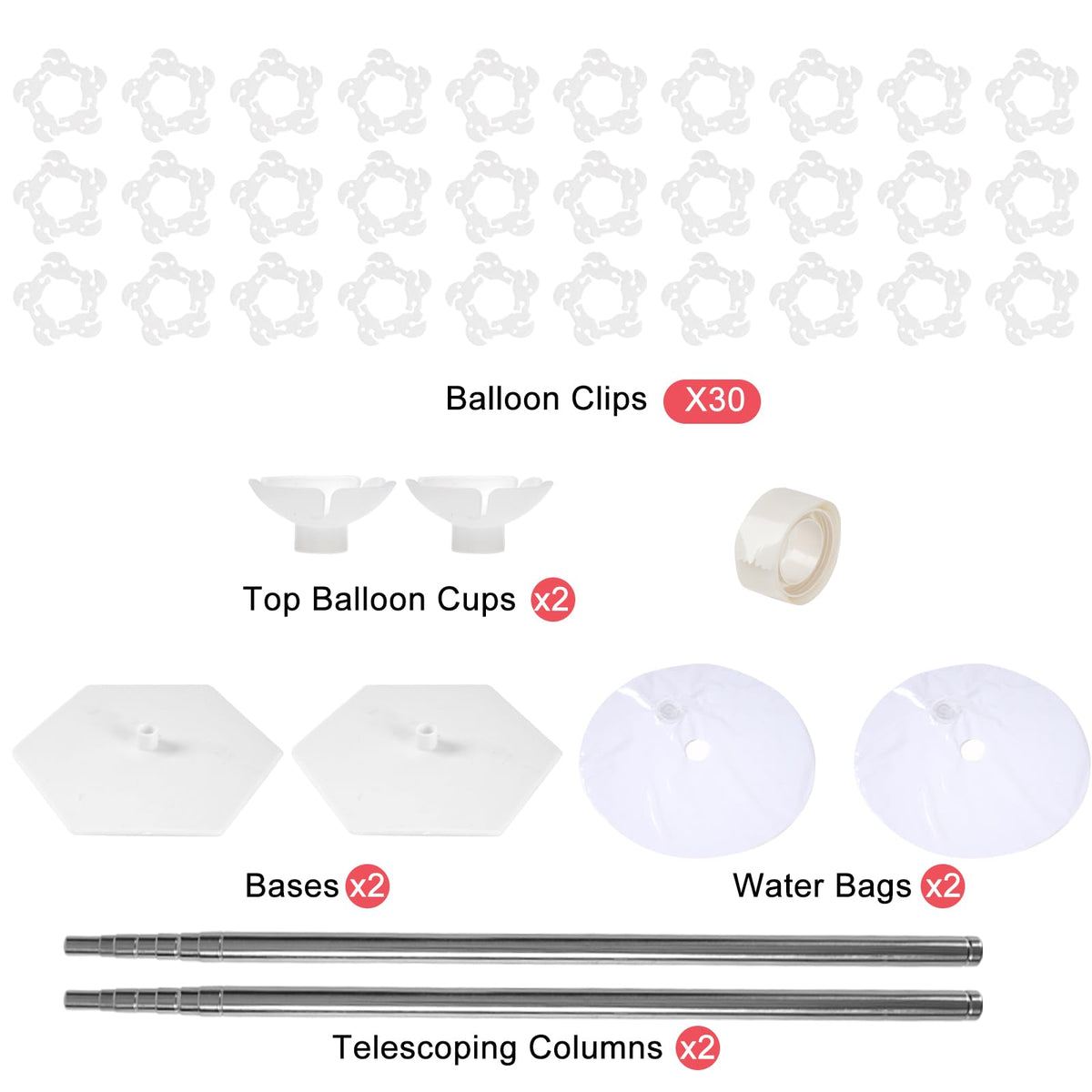 Tamodan Adjustable Balloon Column Kit – 78-Inch Telescopic Balloon Tower Stand