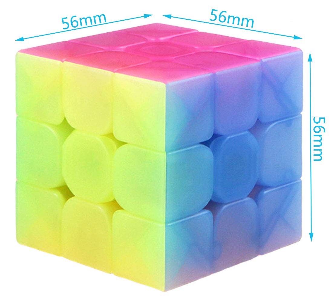 TANCH Qiyi Warrior W 3x3x3 Jelly Speed Cube – Stickerless, Frosted Surface