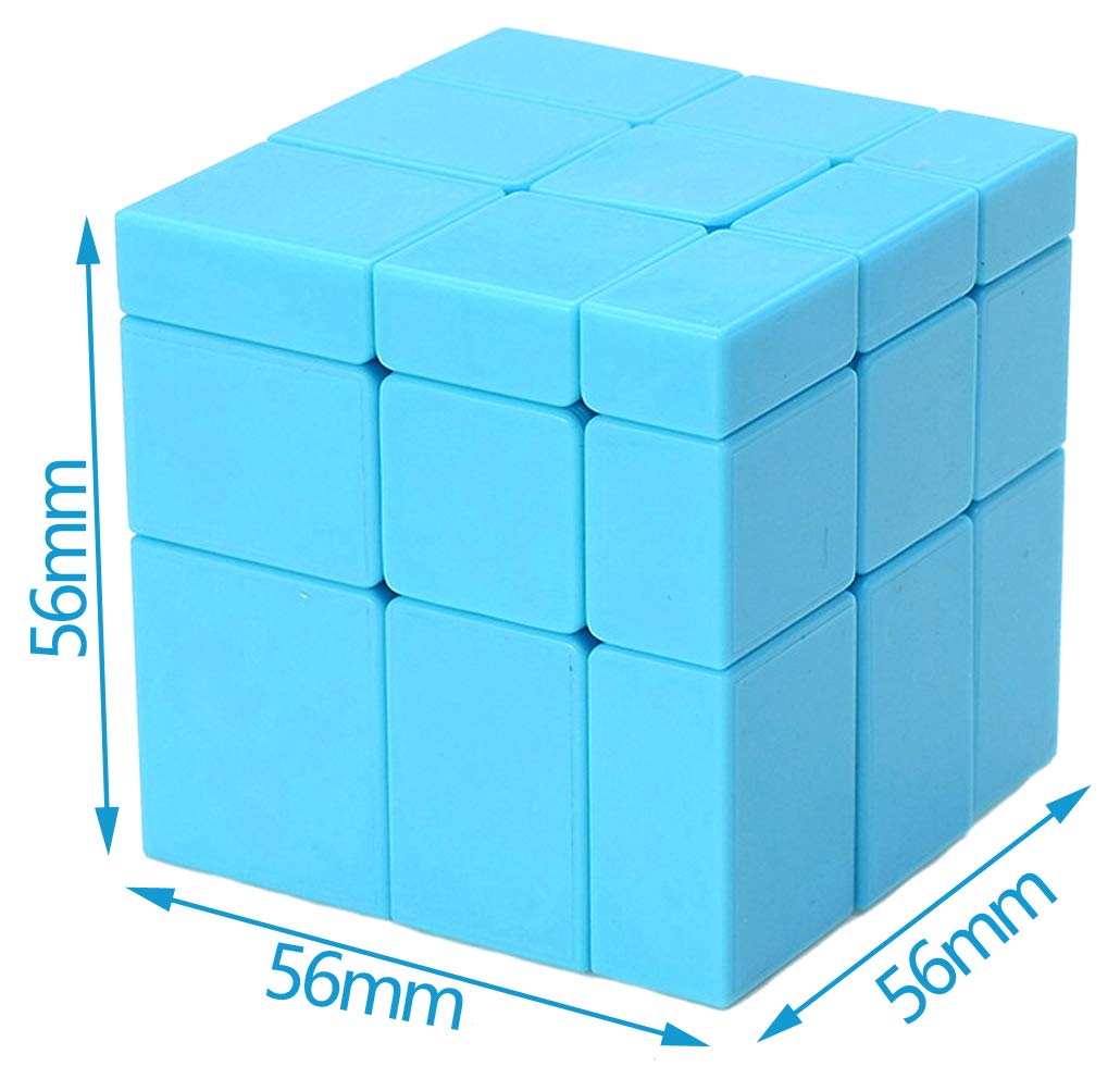 TANCH SS Mirror Speed Cube 3x3 – Stickless Dysmorphism Puzzle Toy Blue