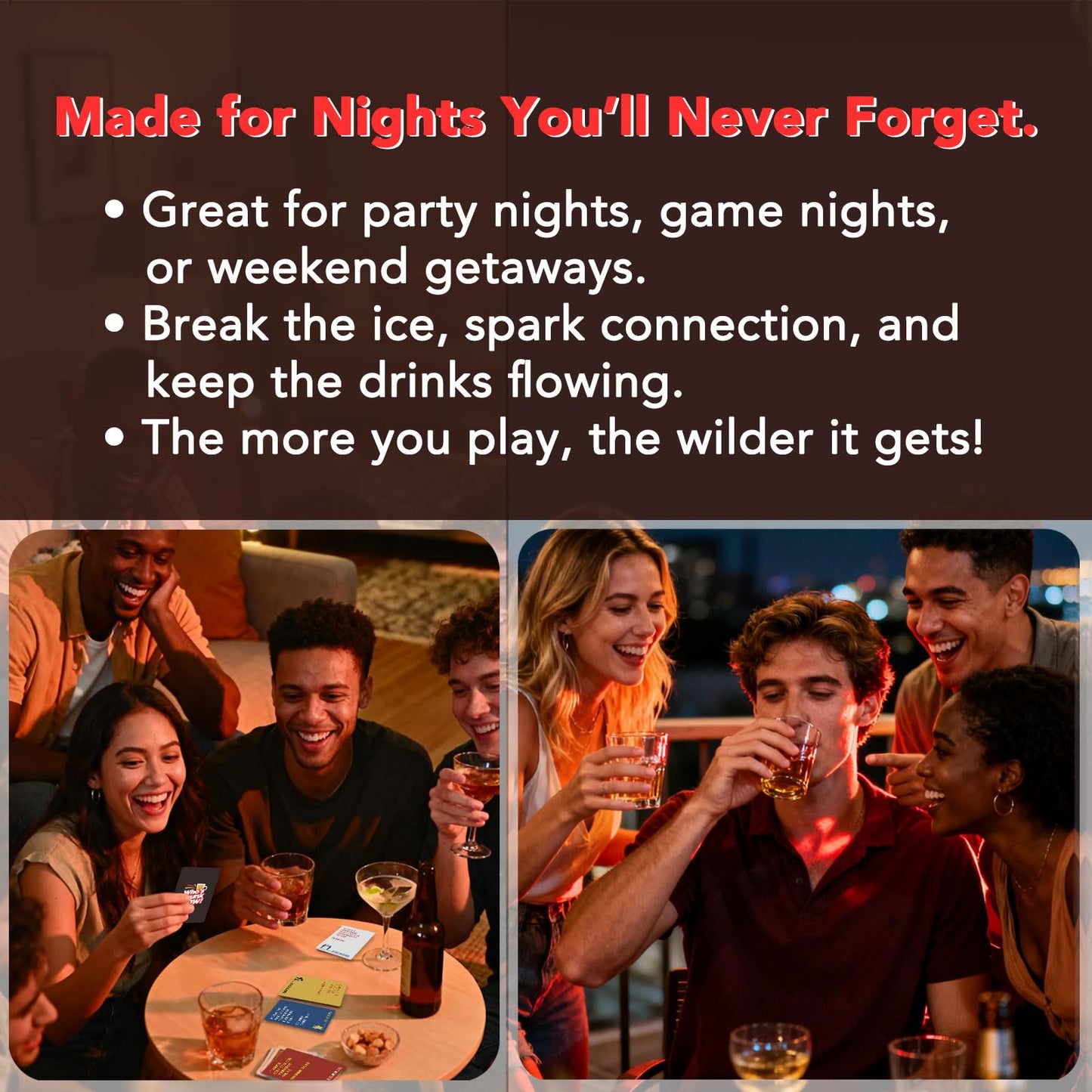 Taxhtext Drinking Games for Party Night – 150 Hilarious Cards for 2+ Players (21+)