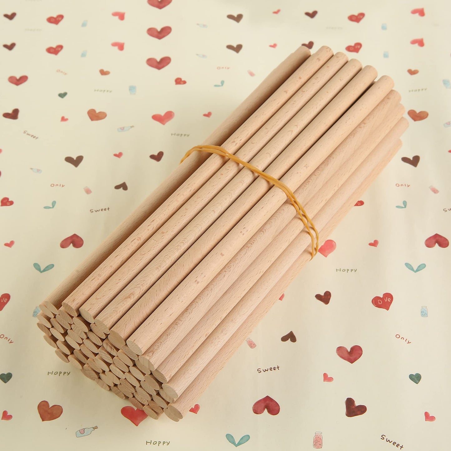 TDOCK 60 Pcs Rhythm Sticks for Kids Bulk – Natural Wood Lummi Sticks