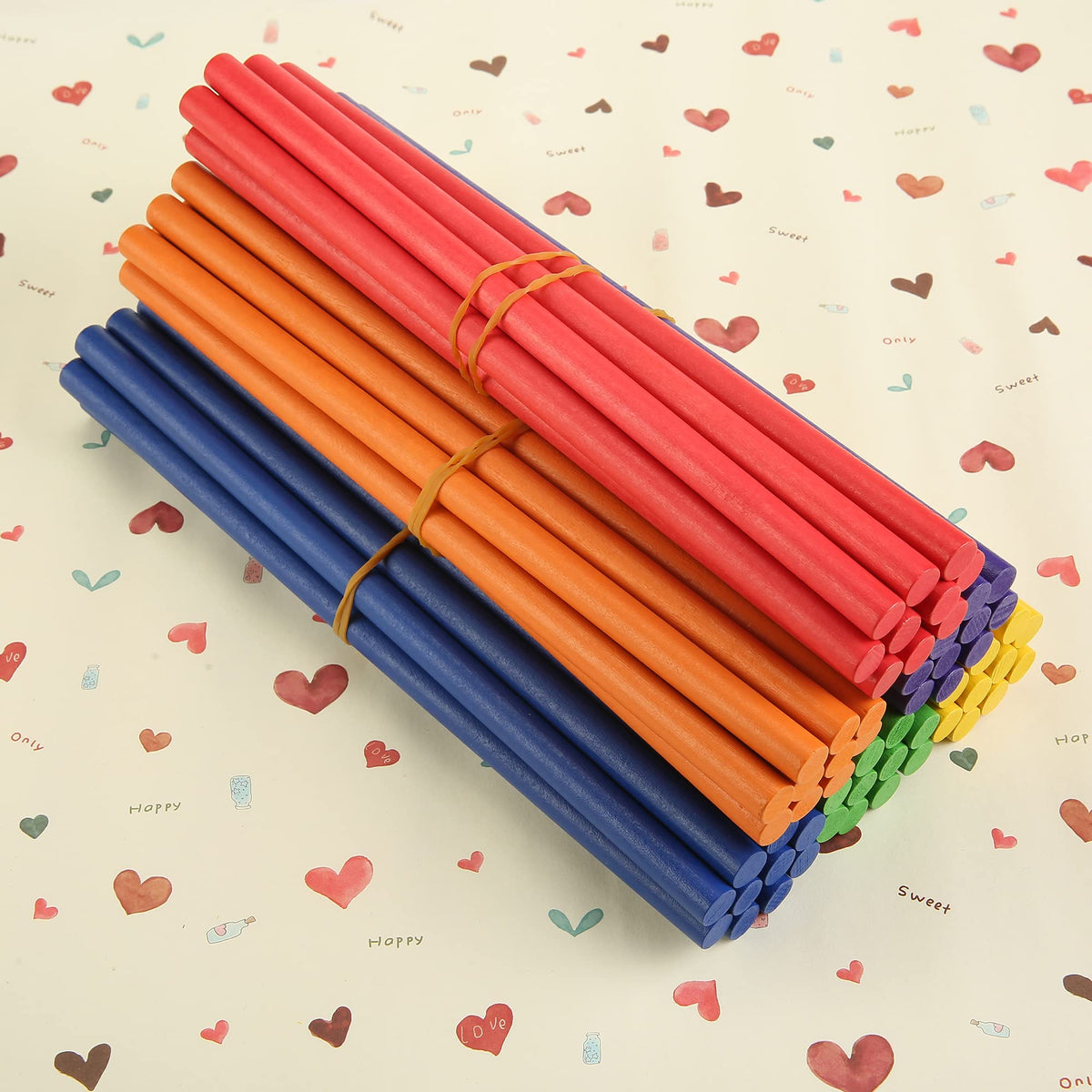 TDOCK 60 Pcs Rhythm Sticks for Kids – Wood Lummi Sticks, 6 Colors