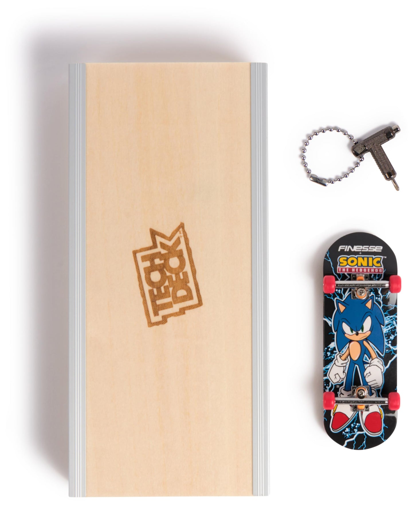 Tech Deck Pro Series Finesse X Sonic The Hedgehog Fingerboard with Storage Display