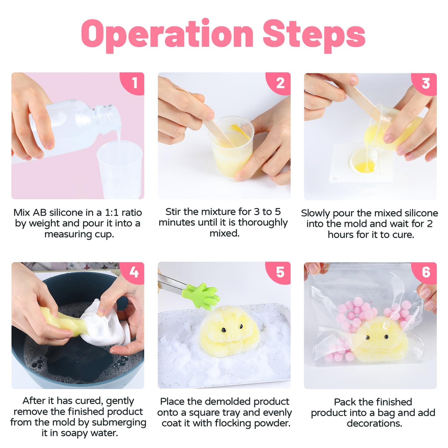 TECMIYO Taba Squishy Kit — Create Ultra-Soft DIY Squishies with 1:1 Silicone A/B