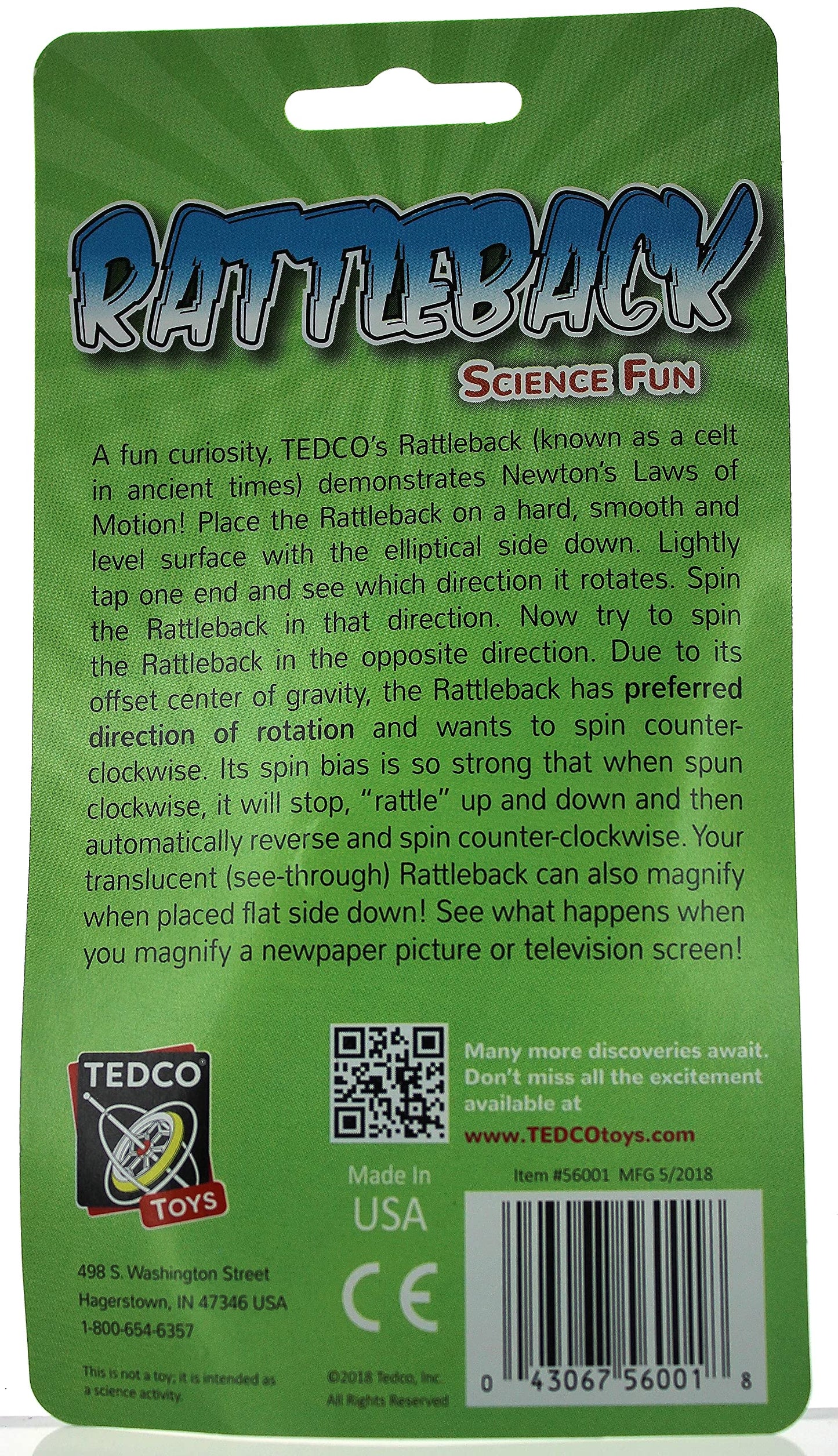 TEDCO Rattle Back (Multicolour) – 56001 | Educational Toy for Hands-On Play