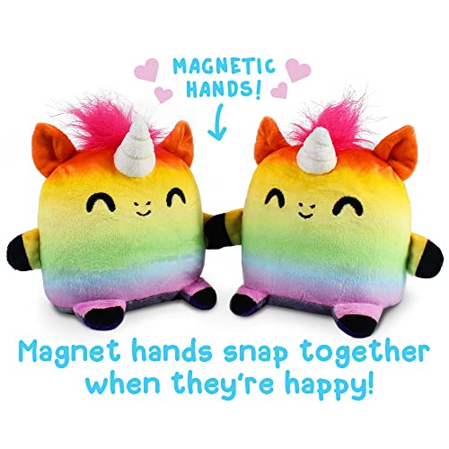 TeeTurtle Plushmates Horse & Unicorn — Reversible Plush That Holds Hands