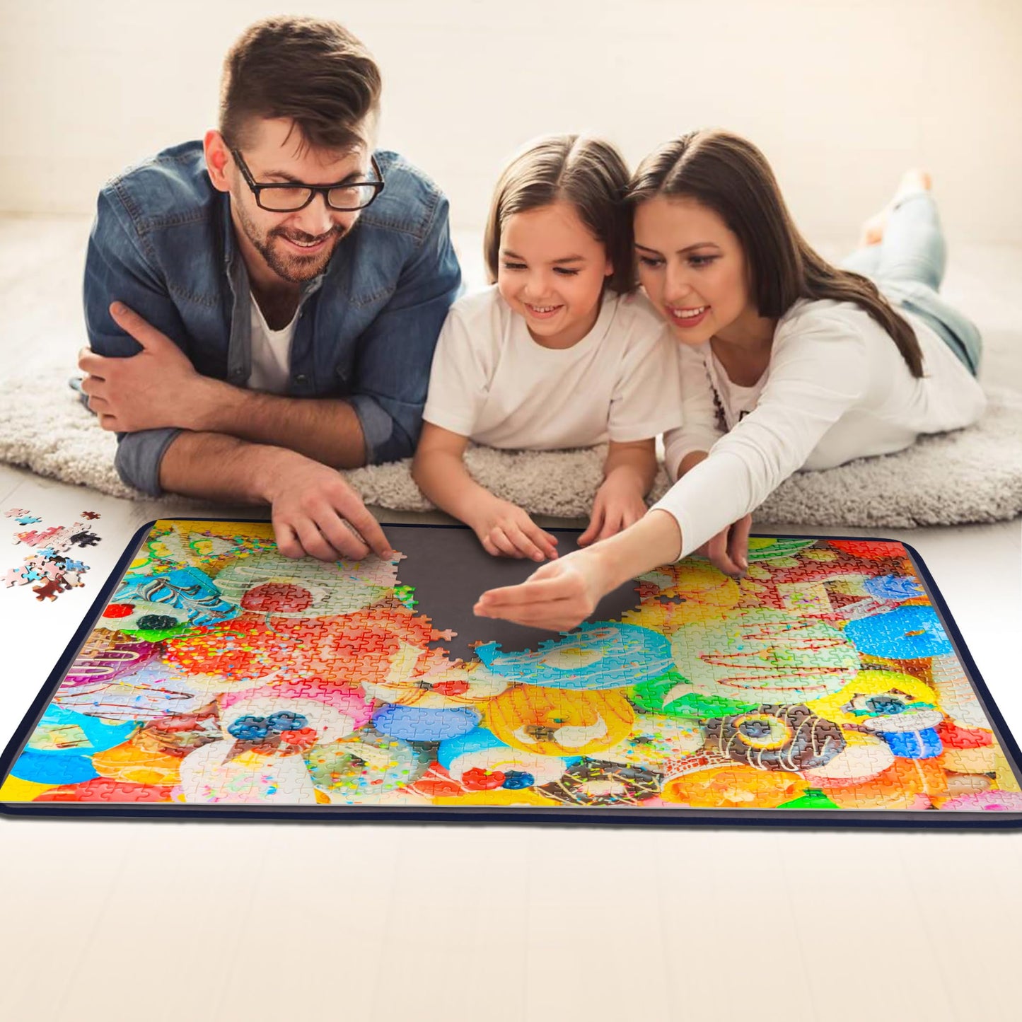 Tektalk 1000-Piece Donut Feast Puzzle for Teens & Adults | Premium 1000pc Jigsaw