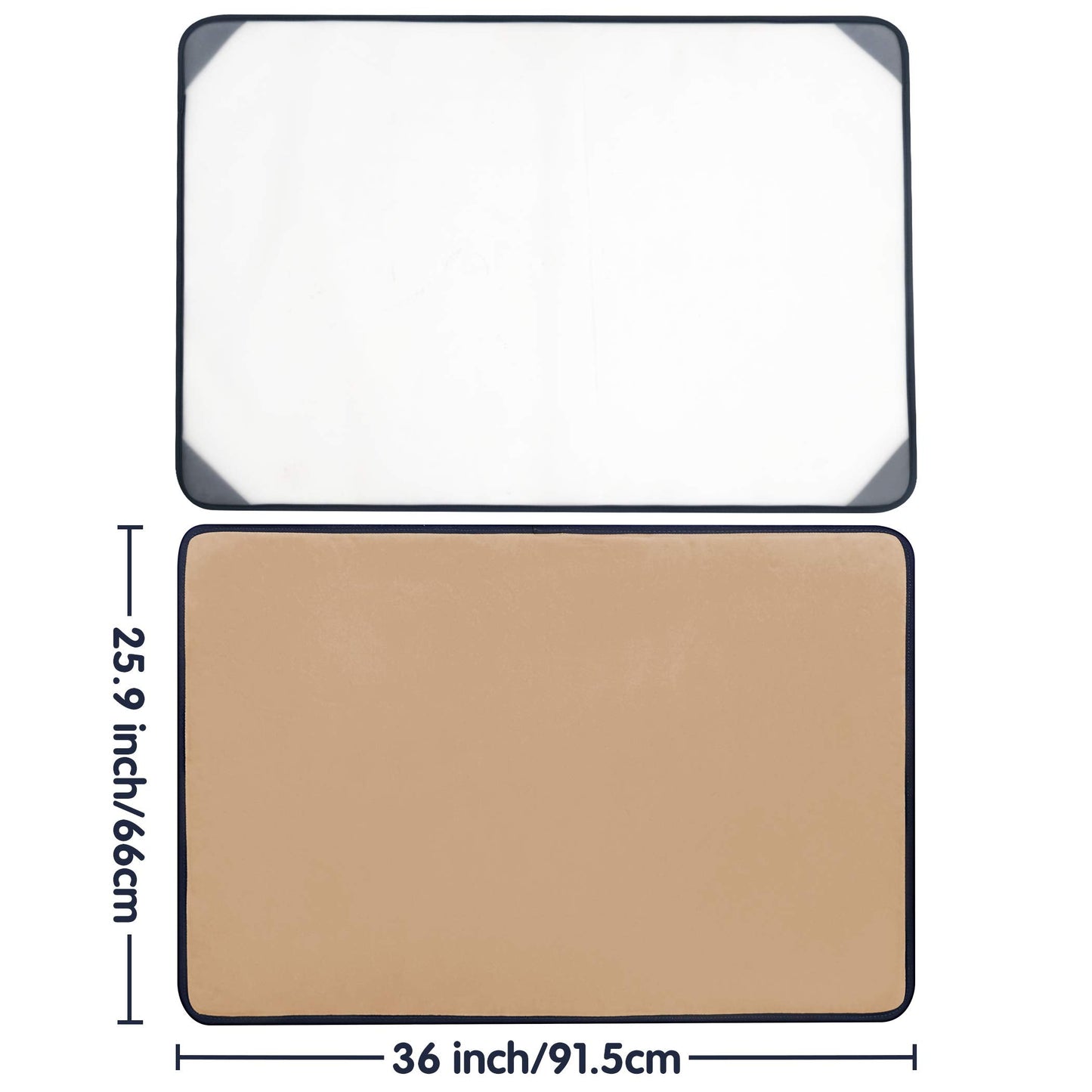 Tektalk Jigsaw Puzzle Board with Dustproof Cover — Up to 1500 Pieces (Khaki)