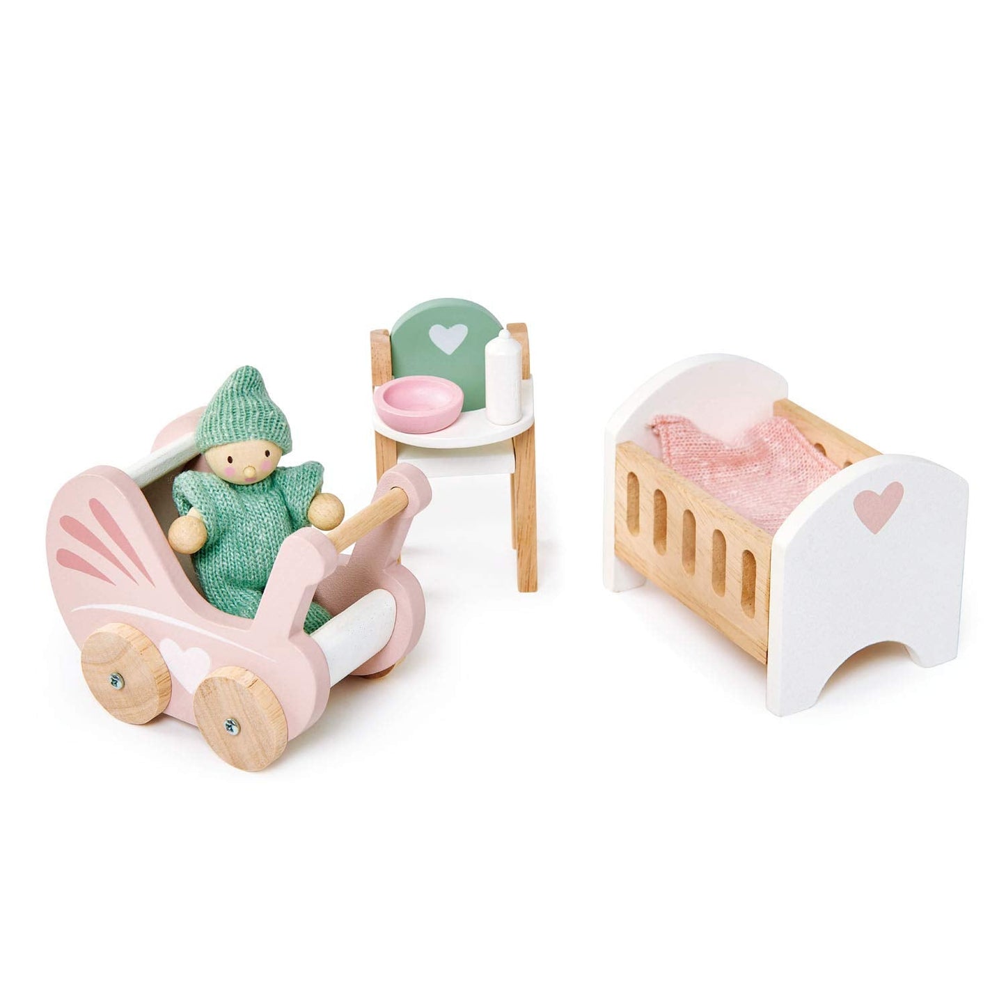 Tender Leaf Toys Dovetail Dollhouse Accessories | 1:12 Wooden Furniture Sets for Creative Play | Ages 3+