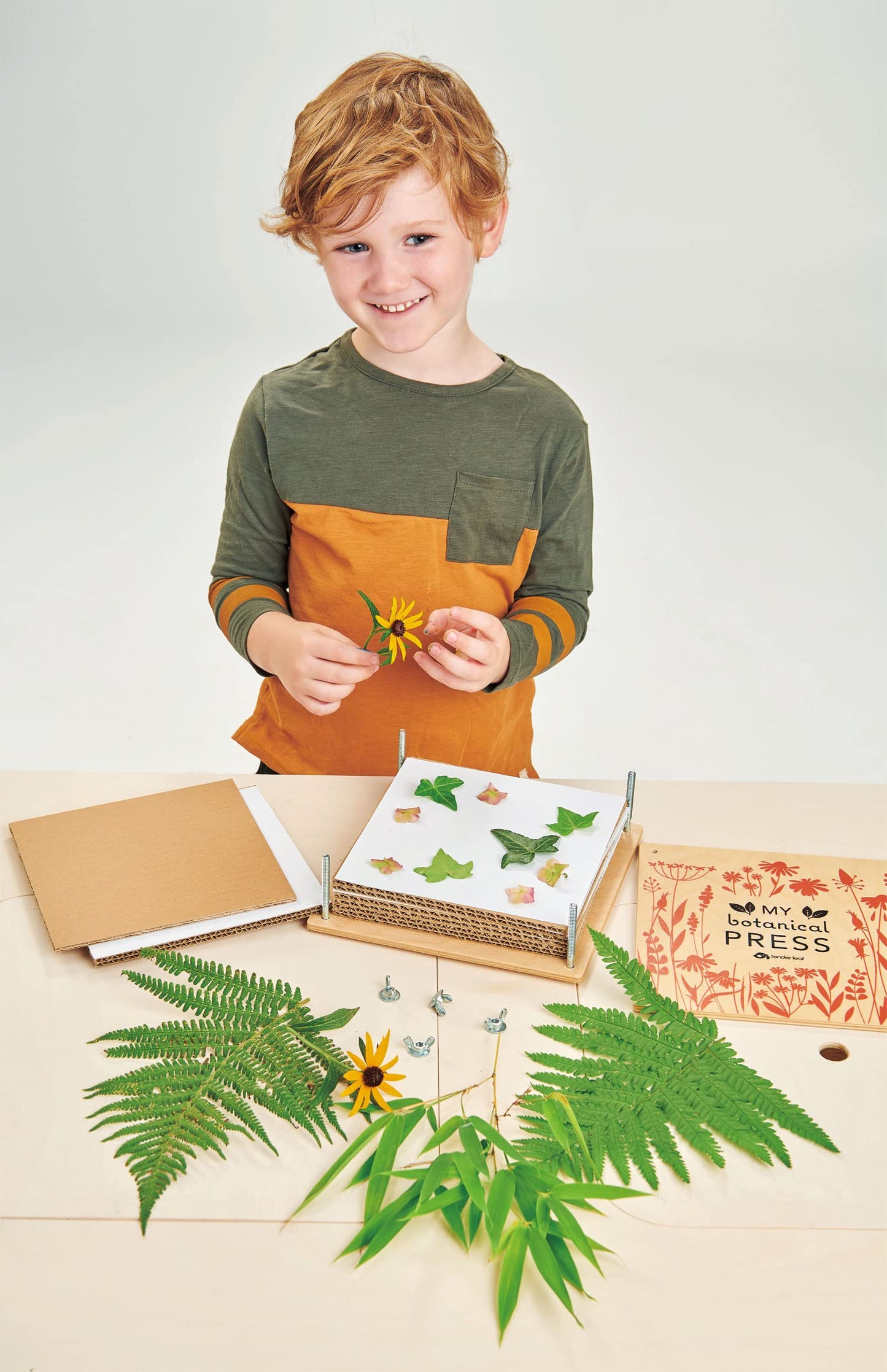Tender Leaf Toys My Botanical Press 8.3 x 8.3 Inch 10-Layer Flower Press for Kids 3+