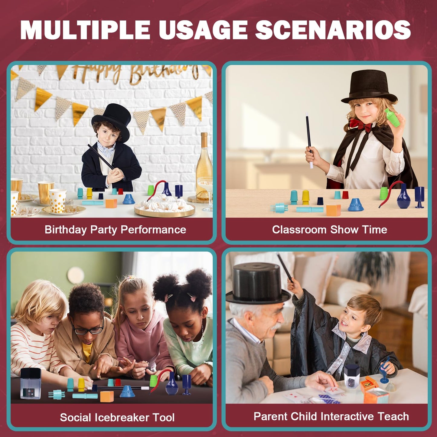 Tentam Magic Kit: 250+ Beginner Tricks + Step-by-Step Video Guides (Ages 6+)