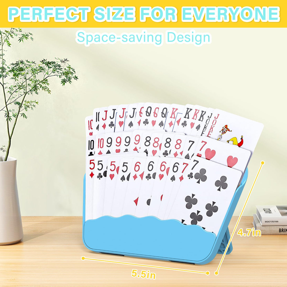 Tenyond Card Holders for Playing Cards – 4 Pack with Foldable Stand | Travel, Seniors & Game Night