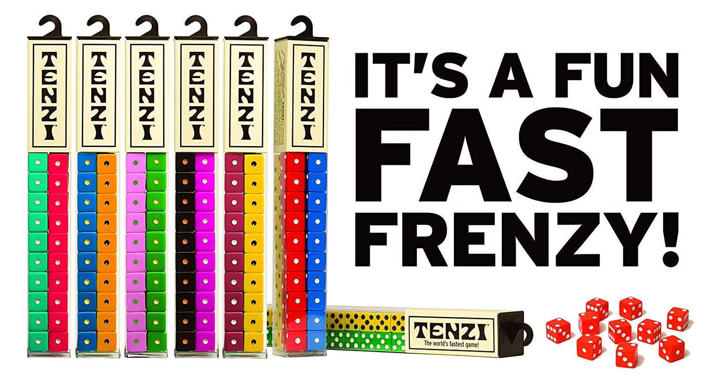TENZI Dice Party Game - Fast Family Fun with 40 Dice & Storage Tube