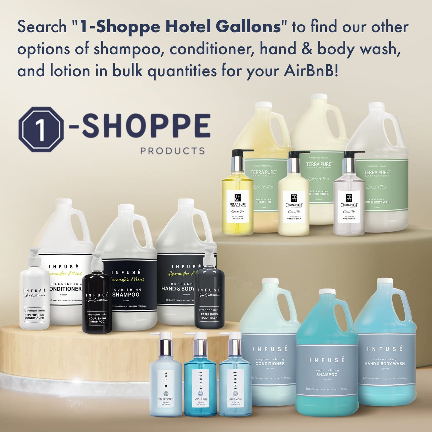 Terra Pure Eco Botanics Gallon & Dispenser Set | Hotel Amenities Kit