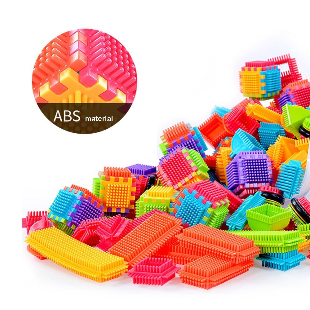 Teytoy 100 Pcs Bristle Shape Building Blocks – Safe, Creative Play for Toddlers & Kids