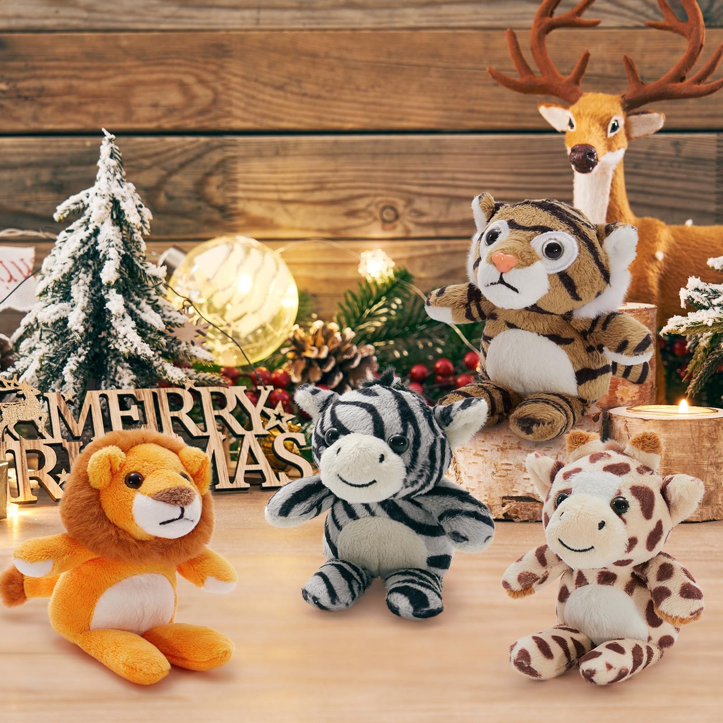 Tezituor 6-Pack Small Stuffed Animals Bulk Plush Toys – 6" Mini Plush Keychains